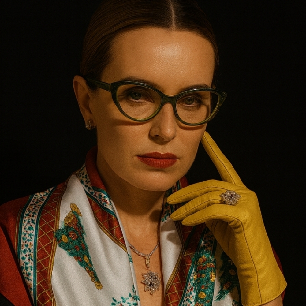 RARE Judith Leiber Cat-Eye Glasses | Green JL1171 Designer Eyewear Frame 53-17-1